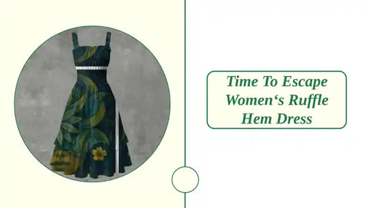 Time To Escape Women&lsquo;s Ruffle Hem Dress by@Outfy