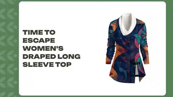 Time To Escape Women's Draped Long Sleeve Top by@Outfy