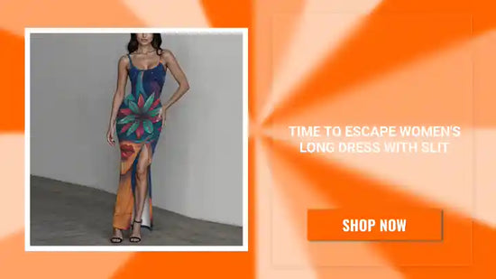 Time To Escape Women's Long Dress with Slit by@Outfy