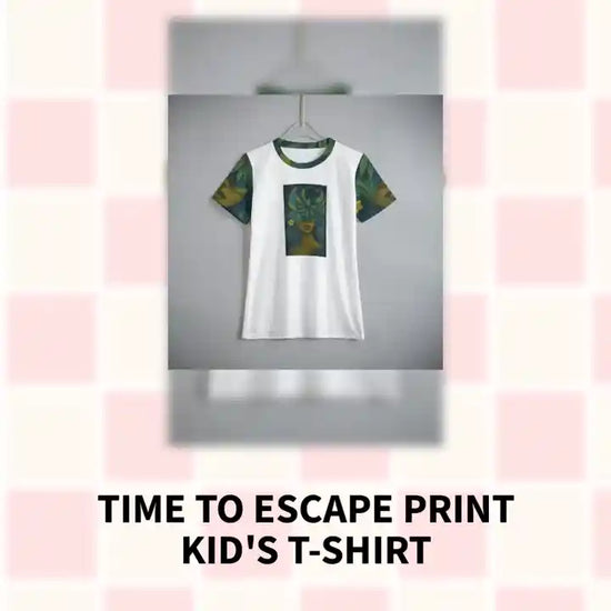 Time To Escape Print Kid's T-Shirt by@Outfy