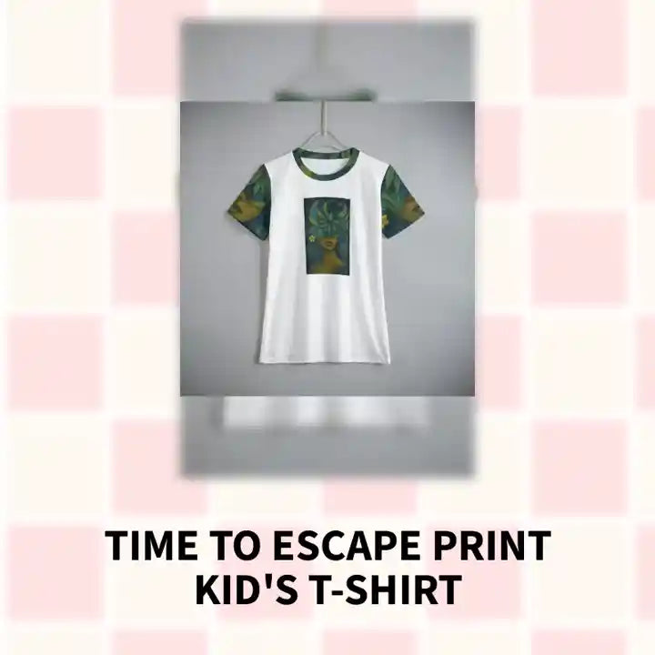 Time To Escape Print Kid's T-Shirt by@Outfy