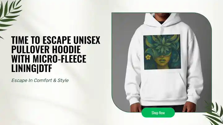 Time To Escape Unisex Pullover Hoodie with Micro-Fleece Lining|DTF by@Outfy