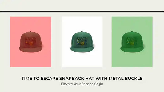 Time To Escape Snapback Hat with Metal Buckle by@Outfy