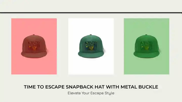 Time To Escape Snapback Hat with Metal Buckle by@Outfy