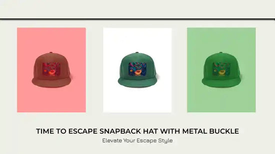 Time To Escape Snapback Hat with Metal Buckle by@Outfy