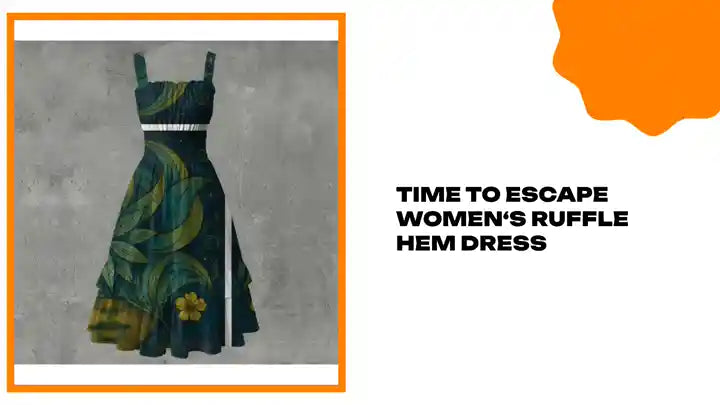 Time To Escape Women&lsquo;s Ruffle Hem Dress by@Outfy