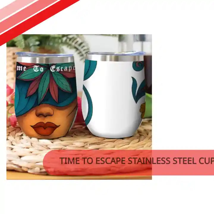 Time To Escape Stainless Steel Cup Wine Tumbler by@Outfy