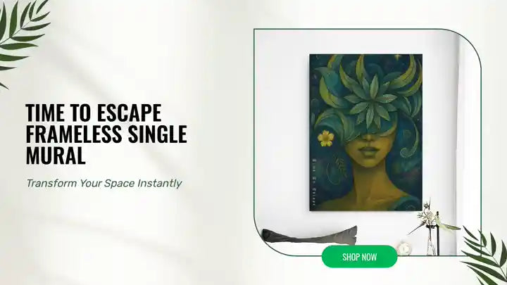 Time To Escape Frameless Single Mural by@Outfy