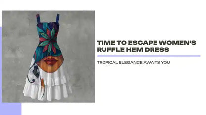 Time To Escape Women&lsquo;s Ruffle Hem Dress by@Outfy